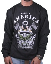 Entree Lifestyle Made IN America Military Tank Long Sleeve Crew Neck Swe... - $33.88