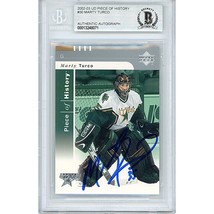 Marty Turco Dallas Stars Auto 2002-03 Upper Deck Hockey BAS Auth Autograph Slab - £75.91 GBP