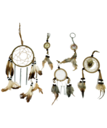 Dreamcatchers 2 Windchimes Mini Dreamcatchers Set of 5  Keychain Brown NWOT - $26.91 CAD