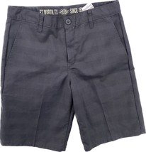 Dickies Shorts Men&#39;s Size 30 Charcoal Grey  11&quot; Striped Flat Front Cell ... - $10.88