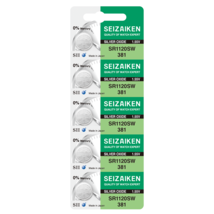 Seizaiken 381 SR1120SW 1.55V 0%Hg Silver Oxide Watch Battery (5 Batteries) - $5.74