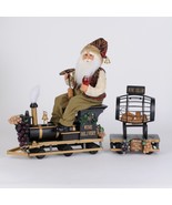 Karen Didion Santa Claus Wine Delivery, 2 -piece Train Santa   19 inches... - $339.99