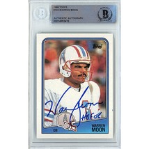 Warren Moon Houston Oilers Signed Autograph 1988 Topps Football BGS On-Card Auto - £76.96 GBP