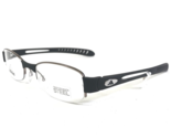 adidas Eyeglasses Frames a881 40 6052 Grey Silver Rectangular Half Rim 5... - $74.43