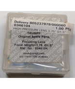 NEW TRUMPF 0346104 HIGH PRESSURE FOCUSING LENS - Focal Length 3.75&#39;&#39; -  ... - $4,974.09 MXN