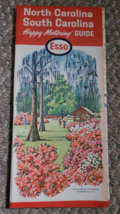 Vintage 1964 Esso North Carolina South Carolina Map Folding Humble Oil Company - £12.52 GBP