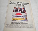 Diet Pepsi-Cola 6-pack carton No Cyclamates Sugar Added Vintage Print Ad... - $9.98