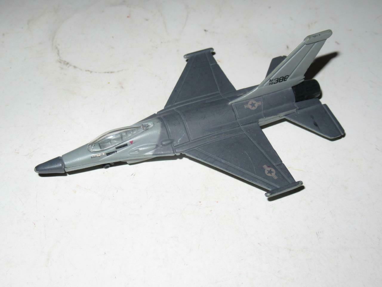 VINTAGE DIECAST- ROAD CHAMPS - F-16 BOMBER PLANE - 5&quot; LONG- EXC. - M11 - $3.70