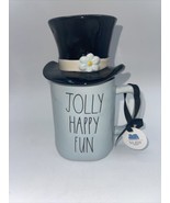 Rae Dunn Frosty The Snowman Mug with Top Hat Lid Jolly Happy Fun NEW - $19.80