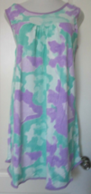 Betsy TW by Amanda Paige intimates Night gown Purple Print Tie dye Size ... - $13.81