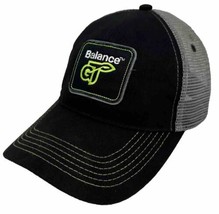 Balance GT Hat Cap Mesh Back Adjustable Size Black &amp; Gray Soybean Farmer Farming - £14.01 GBP
