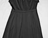 Women's Unbranded 2XL Cap Sleeve Fit and Flare Pleated Zip Black Dress - $16.87