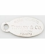 Tiffany &amp; Co. Sterling Silver Extra Large &quot;Return to&quot; Oval Tag Charm Rar... - $2,857.06 MXN