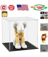 Crystal-Clear Acrylic Showcase with Black Base &amp; LED Lights for Collecti... - $1,437.74 MXN
