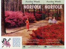 Azalea Wek in Norfolk Virginia April 1957 Brochure Nell Eastland  - £22.15 GBP