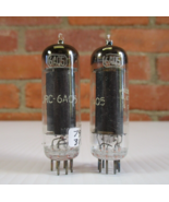 RCA JRC 6AQ5 Vacuum Tubes Pair Gray Plate Copper Rods TV-7 Tested Strong - $12.00