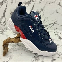 Men&#39;s Fila Disruptor II Lab Navy | Red | White Sneakers NWT - £117.95 GBP