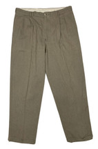 Roundtree &amp; Yorke Chino Pants Men Size 36x32 (Measure 35x30) Beige Pleated - £9.49 GBP