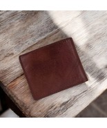Men’s Genuine Leather Bifold Wallet – Brown Vintage, Side Flip, 9 Card S... - $121.66 CAD