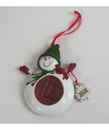 2008 St Nicholas Square Snowman Photo Frame 4&quot; Christmas Ornament - $177.10 MXN