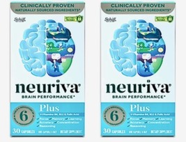Neuriva Plus Brain Performance 2PACK Total 60 Caps Sealed Exp: 11/25 - £28.89 GBP