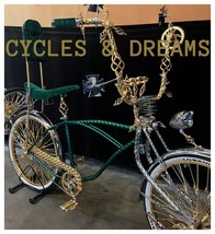 26&quot; CUSTOM LOWRIDER BIKE, FULL TWISTED CAGE WITH GOLD PLATTED PARTS, SHO... - $8,167.50