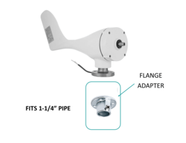 Economy Wind Turbine Flange to 1-1/4&quot; Pipe Adapter, No Welding, Steel - $34.00+