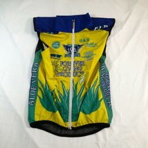 Louis Garneau Cycling Shirt Jersey Mens M Blue Yellow Green Full Zip Sle... - £13.24 GBP