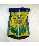 Louis Garneau Cycling Shirt Jersey Mens M Blue Yellow Green Full Zip Sle... - £13.32 GBP
