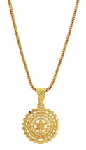 22Ct Gold Plated Chain With Pendant Latest &amp; Stylish Jewellery for Men, Women - £10.82 GBP