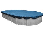 Pool Mate 351218-4PM Heavy-Duty Blue Winter Pool Cover for Oval Above Gr... - £68.30 GBP