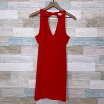 Silence &amp; Noise Seamed Ponte Cut Out Dress Red Urban Outfitters Womens Medium - $19.79