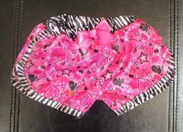 Build A Bear Workshop Zebra Stripe Pajama Bottoms With Pink Heart Design - £4.61 GBP