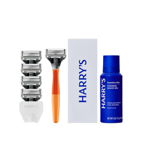 Shaving Kit for Men - Razor Handle, 5 Razor Blade Refills, Foaming Shave... - $27.41