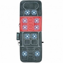 Foldable Massage Mat with Heat and 10 Vibration Motors - Color: Gray - $131.49