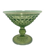 Vtg Fenton Opalescent Glass Green Hobnail Sherbet Cocktail Martini - £19.05 GBP