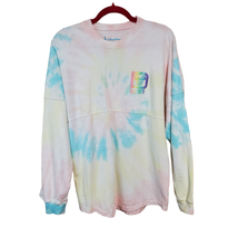 Walt Disney World Park Spirit Jersey Sz Small Tie Dye Glitter Puff Paint... - $55.93