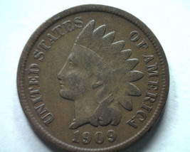 1909 INDIAN CENT PENNY FINE F NICE ORIGINAL COIN FROM BOBS COINS FAST SH... - $13.00