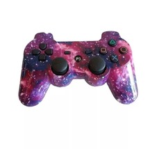 PlayStation 3 PS3 Controller Pink Purple Stars Space Galaxy Wireless, Te... - $16.69