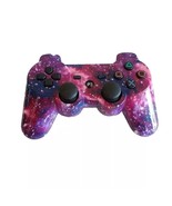 PlayStation 3 PS3 Controller Pink Purple Stars Space Galaxy Wireless, Te... - $16.69