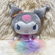 Sanrio Furyu kuromi pastel colorful rainbow Happy Birthday! BIG stuffed toy 30cm - £43.42 GBP