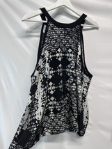 Forever 21  Popover Black &amp; White Sleeveless Top Tunic Cami  2X - £13.28 GBP