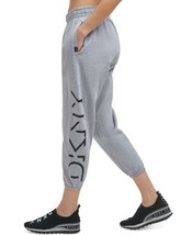 DKNY Womens Cotton Logo Jogger Pants Color Pearl Grey Heather Size M - £46.01 GBP