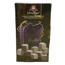 NEW Crown  Royal Whiskey Stone Set 9 Piece With Purple Crown Royal Bag - £13.69 GBP
