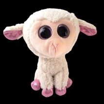 Beanie Boo Lamb Plush Stuffed Toy 10&quot; Glitter Eye Metallic Easter Spring... - $18.95