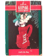 HALLMARK KEEPSAKE ~ Golf&#39;s My Bag Santa, Reindeer, Original Box, 1990 ~ ... - £9.36 GBP