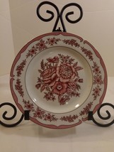 American Atelier At Home Pink Floral Toile Salad Plate #5197-RARE- Disco... - $17.82