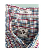 Peter Millar Men Shirt Long Sleeve Button Up Plaid Golf 100% Cotton Large L - £19.45 GBP