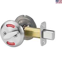 Durable Satin Chrome Deadbolt with Occupancy Indicator for Enhanced Secu... - $74.99
