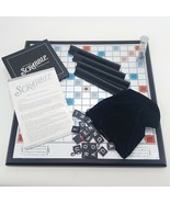 Scrabble Onyx Edition Crossword Game Hasbro Rotating Turntable 2006 Silv... - £76.44 GBP